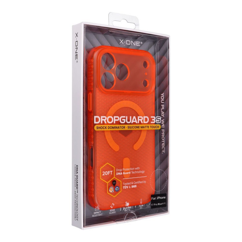 Kryt X-One DROPguard 3S Shock Dominator pro iPhone 17 Pro Max - oranžový