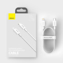 BASEUS CATLYS-A02 Datový a nabíjecí kabel USB-C/Lightning s podporou PD 20W, 1m, bílý
