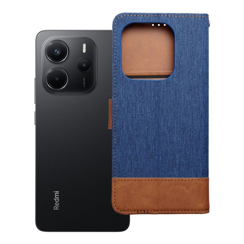 Flipové pouzdro Jeans Book pro Xiaomi Redmi Note 14 4G - modré