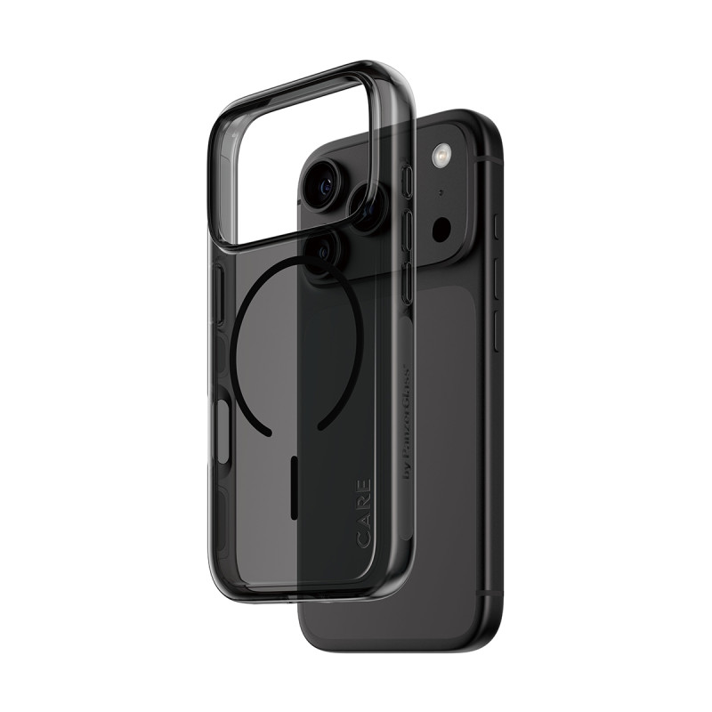 Kryt PanzerGlass CARE pro iPhone 18 Pro/17 Pro - smokey kouřový/černý MagSafe