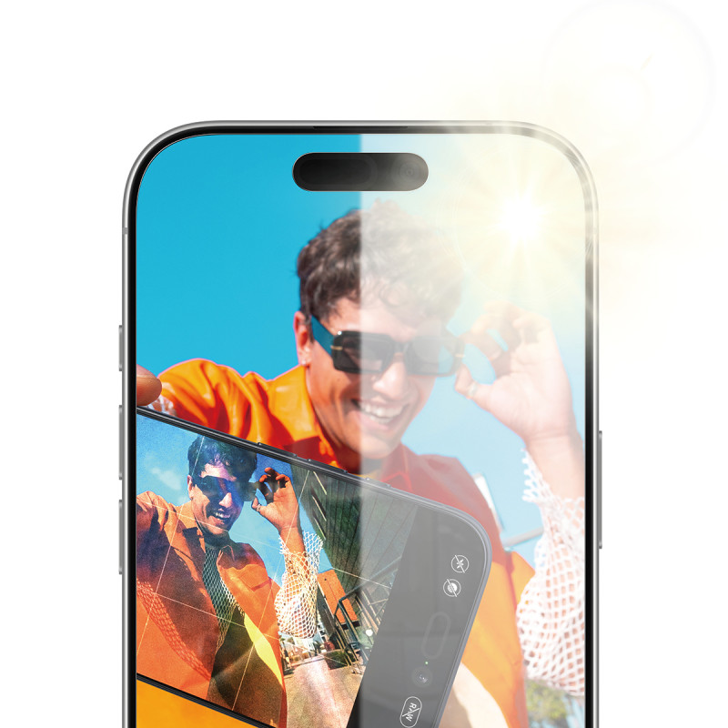 Ochranné sklo PanzerGlass Anti-Reflective Armor pro iPhone 17/iPhone 16 Pro - s instalačním rámečkem
