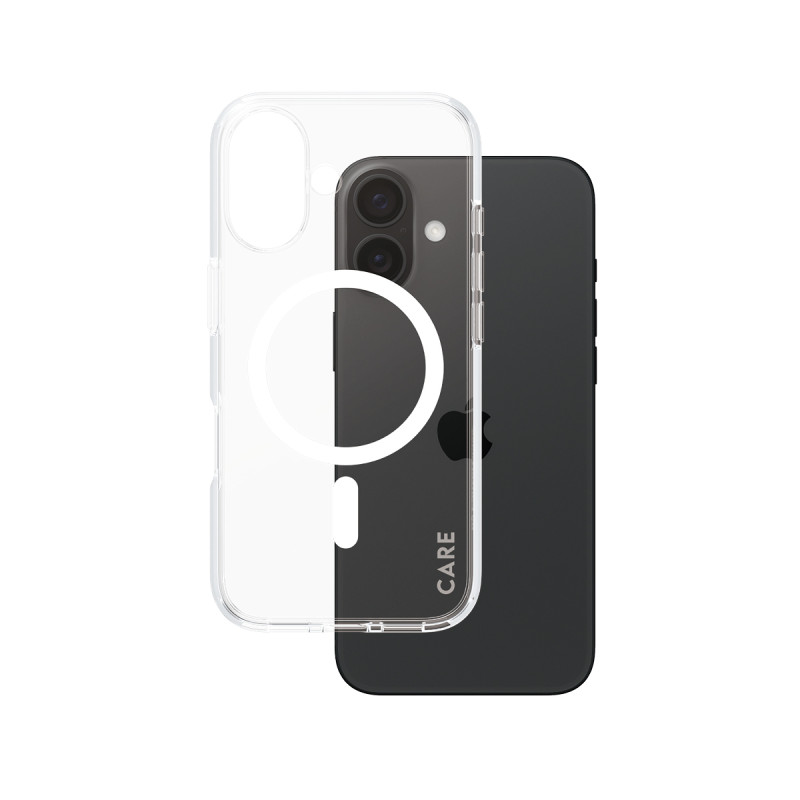 Kryt PanzerGlass CARE pro iPhone 16 - čirý/bílý