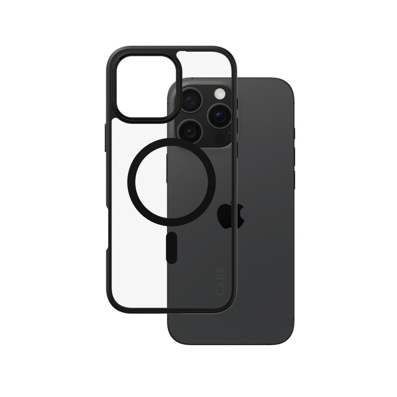 Kryt PanzerGlass CARE pro iPhone 16 Pro Max - černý rámeček/černý MagSafe