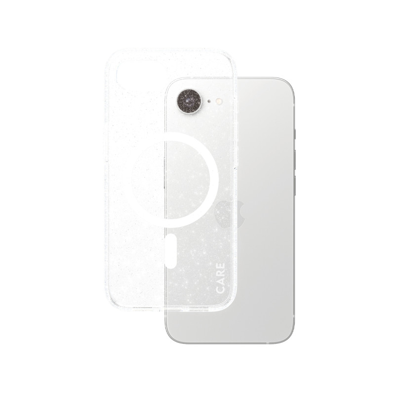 Kryt PanzerGlass CARE Star Lit pro iPhone 17e/16e - třpytivý/bílý MagSafe