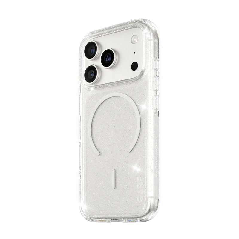Kryt PanzerGlass CARE Star Lit pro iPhone 17 Pro - třpytivý/bílý MagSafe