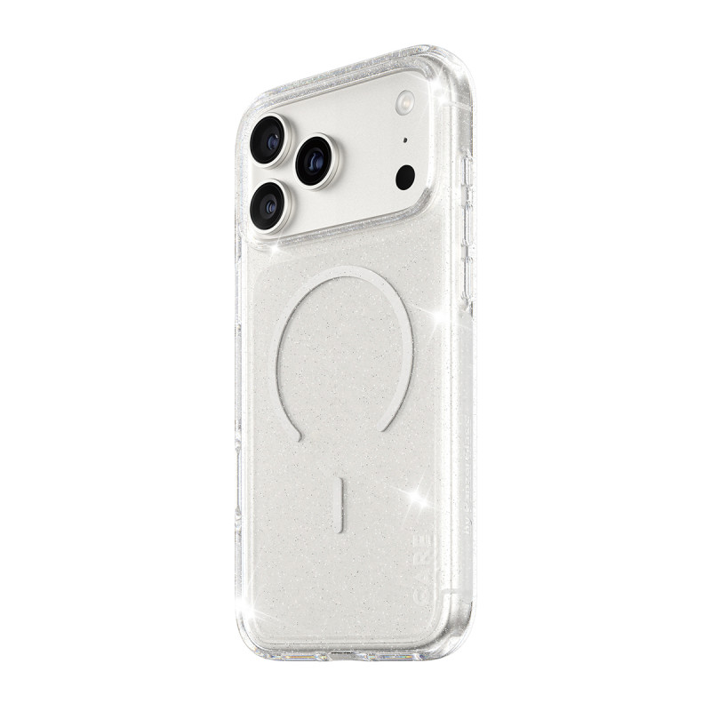 Kryt PanzerGlass CARE Star Lit pro iPhone 17 Pro Max - třpytivý/bílý MagSafe
