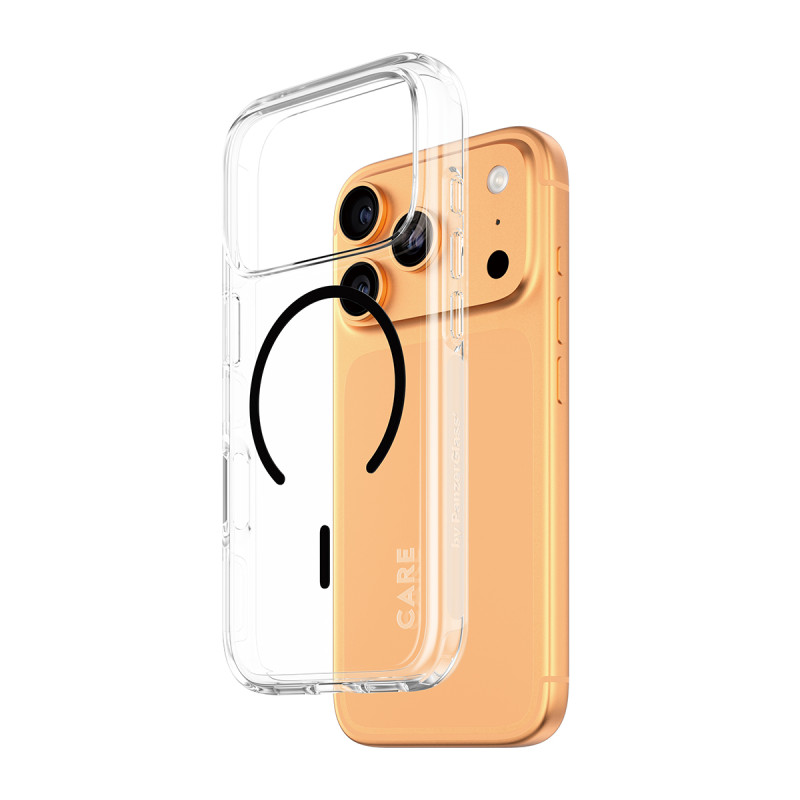 Kryt PanzerGlass Urban Explorer CARE pro iPhone 17 Pro - čirý/černý MagSafe