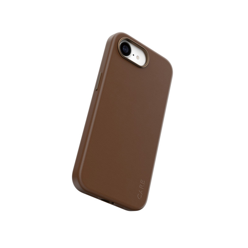 Kryt PanzerGlass CARE SOLO pro iPhone 17e/16e - hnědá veganská kůže