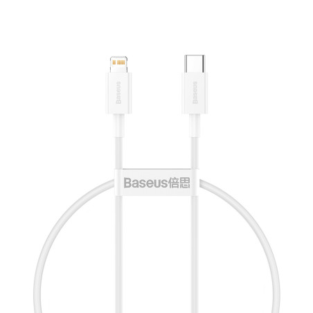 BASEUS CATLYS-C02 Datový a nabíjecí kabel USB-C/Lightning s podporou PD 20W, 2m, bílý