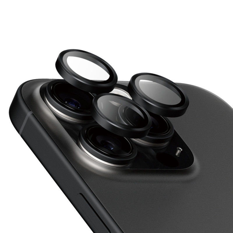 Ochrana čoček fotoaparátu PanzerGlass Hoops pro iPhone 16 Pro/15 Pro/16 Pro Max/15 Pro Max - černý titan