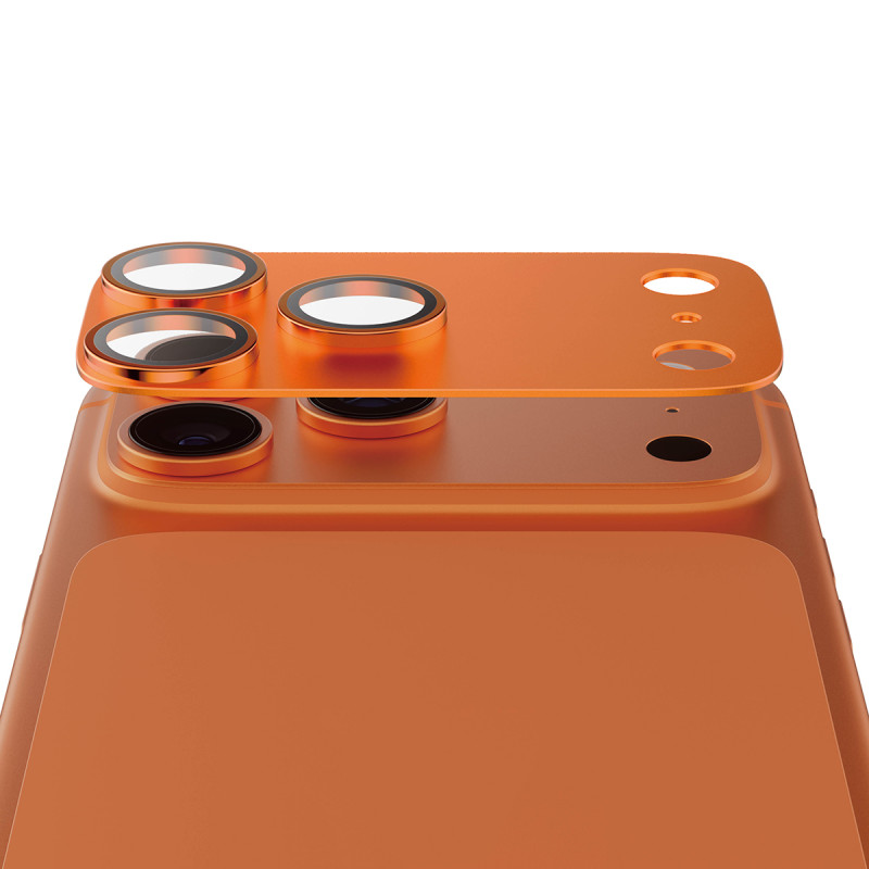Ochranný prvek fotoaparátu PanzerGlass FENDER pro iPhone 17 Pro - oranžový