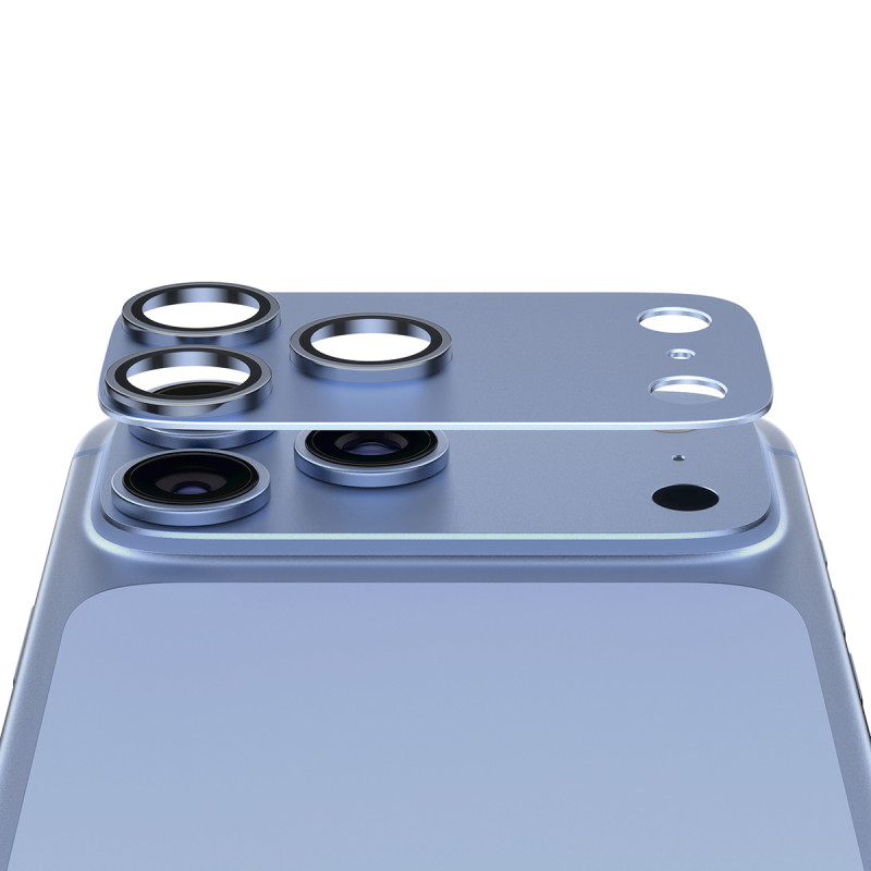 Ochranný prvek fotoaparátu PanzerGlass FENDER pro iPhone 18 Pro - ledovcově modrý (Shades of Blue)