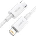 BASEUS CATLYS-C02 Datový a nabíjecí kabel USB-C/Lightning s podporou PD 20W, 2m, bílý