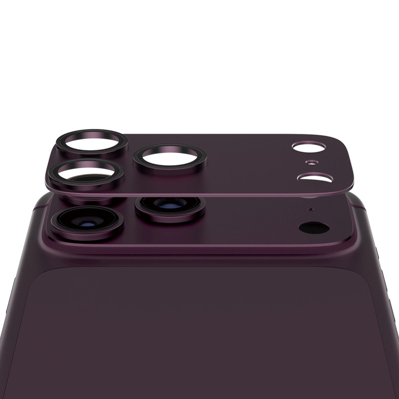 Ochranný prvek fotoaparátu PanzerGlass FENDER pro iPhone 18 Pro - dark cherry (burgundsky červený)