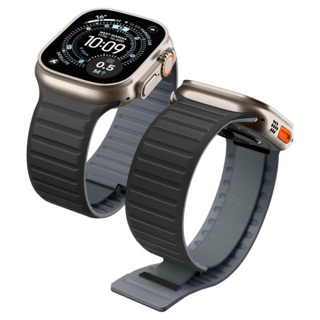 Řemínek Spigen Athlex Air M pro Apple Watch 44/45/46/49 mm, černo-šedý