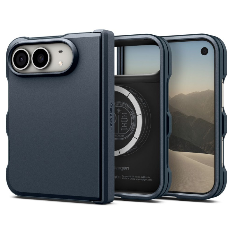Kryt Spigen Tough Armor Mag s MagSafe pro iPhone Duo – tmavě šedý metalický