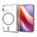 Kryt Spigen Ultra Hybrid Pro s MagSafe pro iPhone Duo – průhledný s bílými prvky
