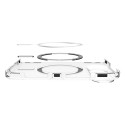 Kryt Spigen Ultra Hybrid Pro s MagSafe pro iPhone Duo – průhledný s bílými prvky