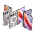 Kryt Spigen Ultra Hybrid Pro s MagSafe pro iPhone Duo – průhledný s bílými prvky