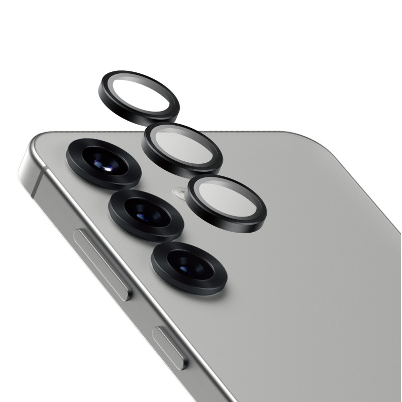 Ochranné kroužky fotoaparátu PanzerGlass Hoops Ceramic pro Samsung Galaxy S25 - černé