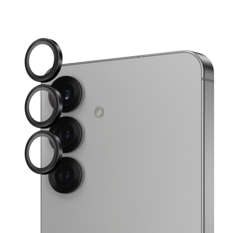 Ochranné kroužky fotoaparátu PanzerGlass Hoops pro Samsung Galaxy S25 - černé
