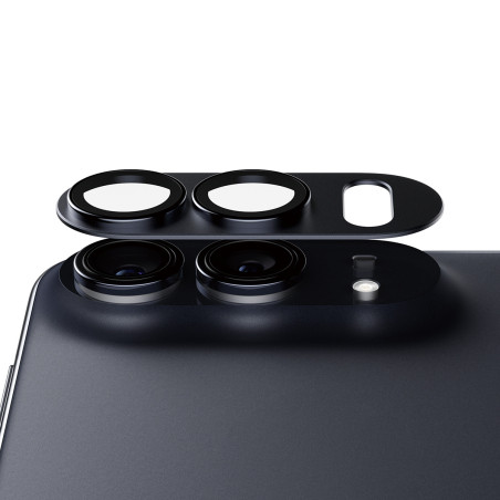 Ochrana fotoaparátu PanzerGlass Fender pro iPhone Duo – hliníková, tmavě modrá