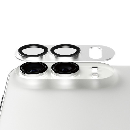 Ochrana fotoaparátu PanzerGlass Fender pro iPhone Duo – hliníková, stříbrná