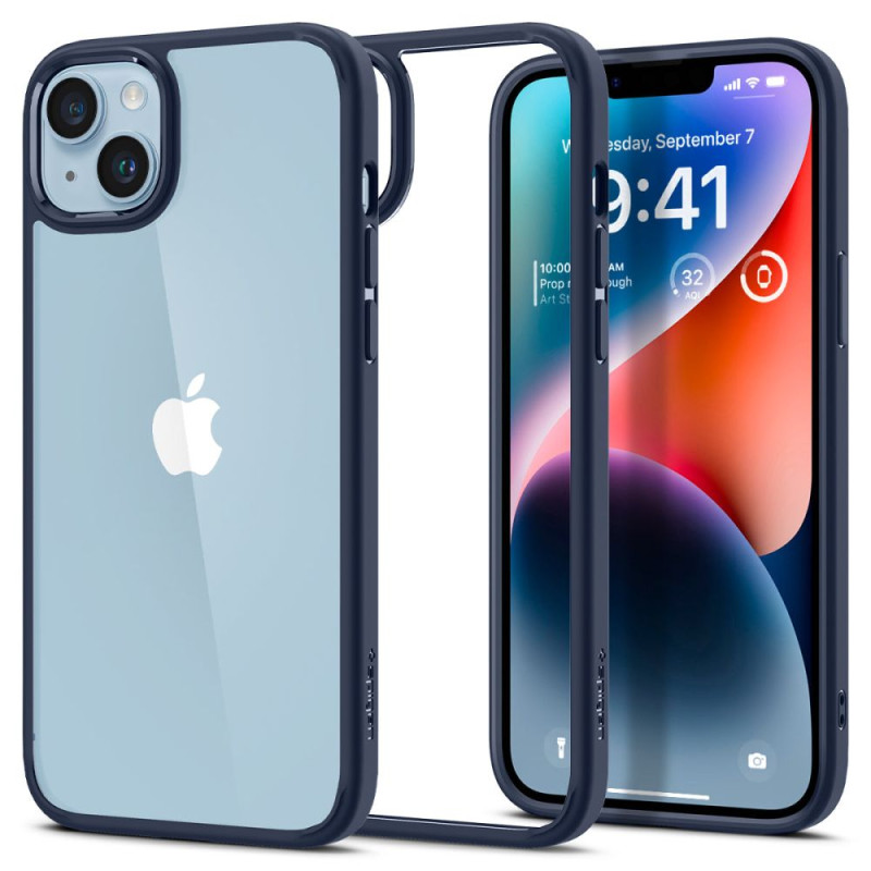 SPIGEN Ultra Hybrid Odolný kryt pro iPhone 14 Plus, modrá/čirá