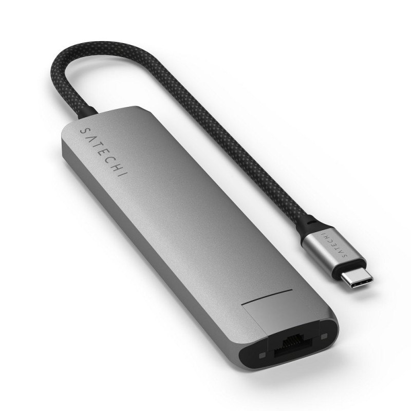 Adaptér HUB 7v1 USB-C Satechi Slim ST-P7SM - vesmírně šedý