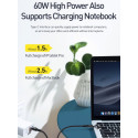 BASEUS CATLYW-01 Twins 2v1 Datový a nabíjecí kabel USB-C PD na USB-C/Lightning 60W, 1m, černý