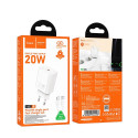 Nabíječka Hoco N60 20W + kabel USB-C, bílá