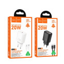 Nabíječka Hoco N60 20W + kabel USB-C, bílá