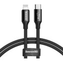 BASEUS CATLYW-C01 Yiven Vysoce odolný kabel USB-C/Lightning, 1m, černý