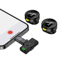 Bezdrátový mikrofon Hoco L22 2v1 Lightning/USB-C černý