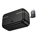 Bezdrátový mikrofon Hoco L22 2v1 Lightning/USB-C černý