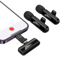 Mikrofon Hoco L20A pro Lightning / USB-C černý