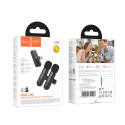Mikrofon Hoco L20A pro Lightning / USB-C černý