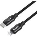 BASEUS CATLYW-C01 Yiven Vysoce odolný kabel USB-C/Lightning, 1m, černý