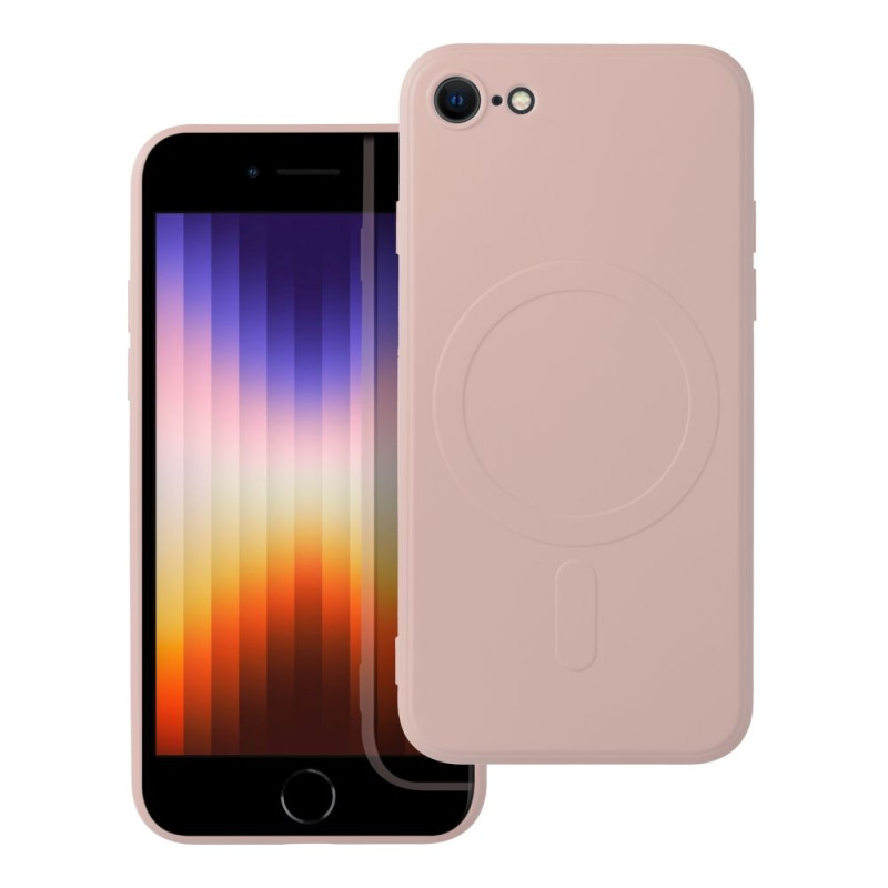 Kryt SILICONE MAG COVER MagSafe pro iPhone 7 / 8 / SE 2020 / SE 2022 - růžový