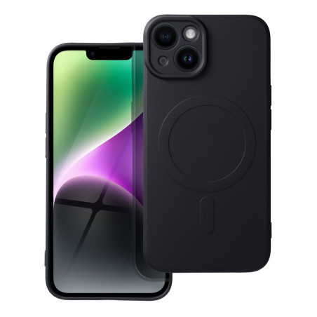 Kryt Silicone Mag Cover pro iPhone 14 MagSafe – černý