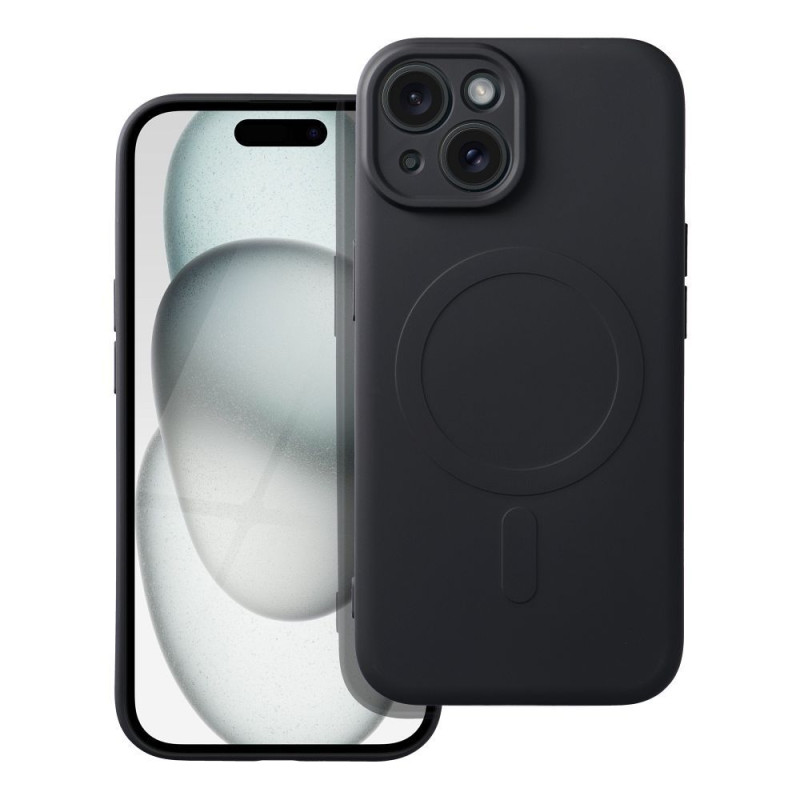 Kryt SILICONE MAG COVER MagSafe pro iPhone 15 - černý