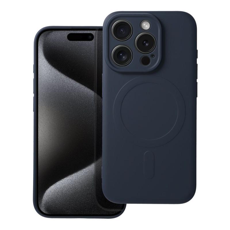 Kryt SILICONE MAG COVER MagSafe pro iPhone 15 Pro - modrý