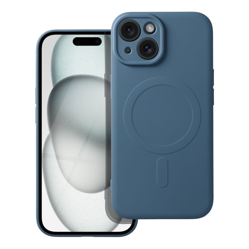 Kryt SILICONE MAG COVER MagSafe pro iPhone 15 - modrý