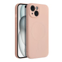 Kryt SILICONE MAG COVER pro iPhone 15 MagSafe růžový