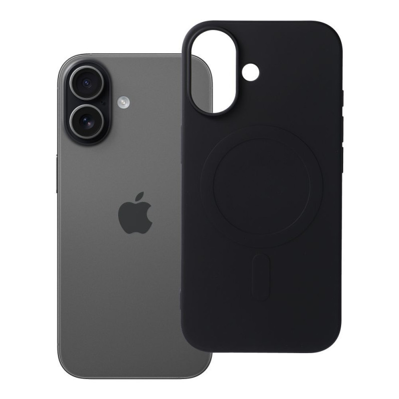 Kryt SILICONE MAG COVER s MagSafe (big hole) pro iPhone 17 - černý
