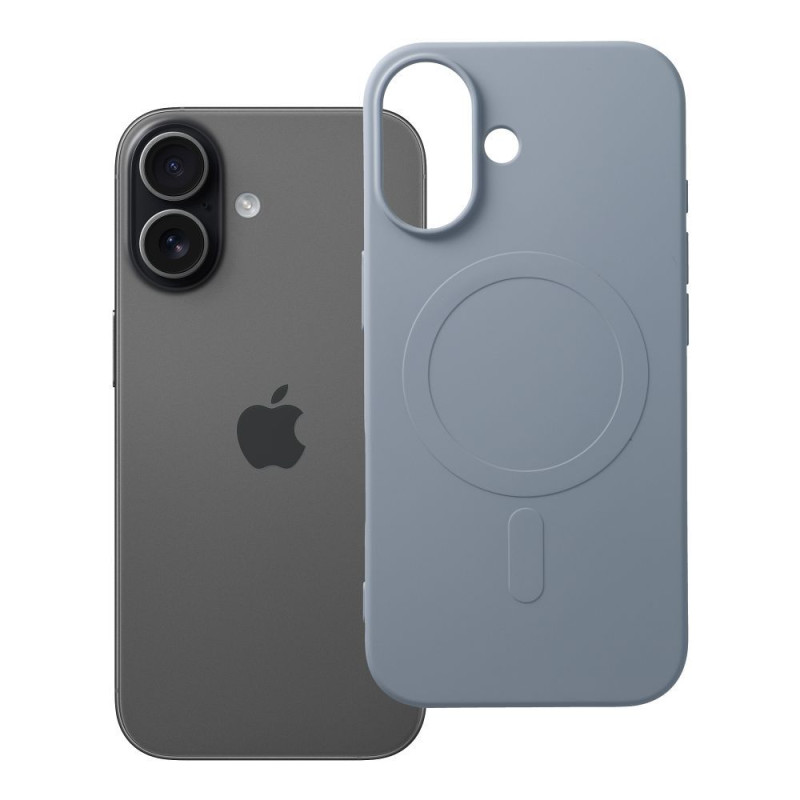 Kryt SILICONE MAG COVER s MagSafe (velký otvor) pro iPhone 17 - světle modrý