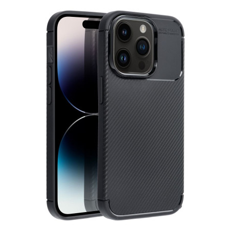 Kryt Carbon Premium pro iPhone 14 Pro - černý
