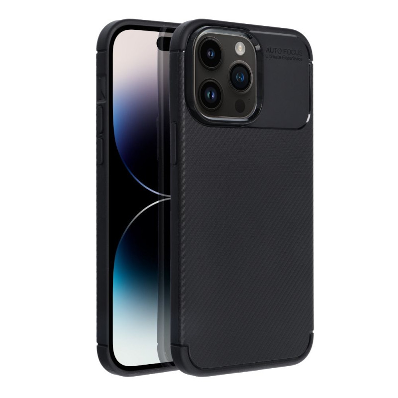 Kryt CARBON PREMIUM pro iPhone 14 Pro Max (6,7") - černý