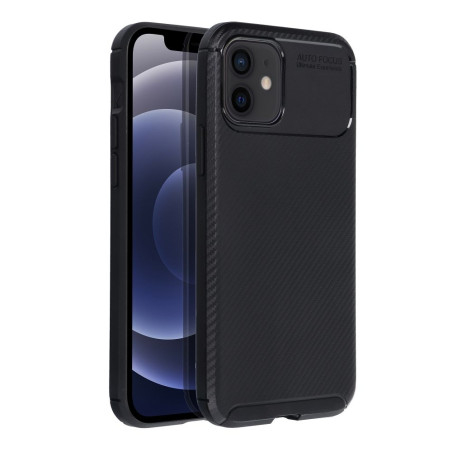 Pouzdro Carbon Premium pro iPhone 12 / 12 PRO černé