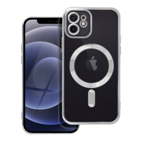 Kryt ELECTRO MAG COVER MagSafe pro iPhone 12 – stříbrný